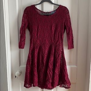 Lace Overlay Dress
